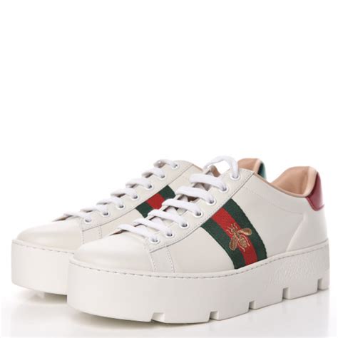 gucci platform ace|gucci ace embroidered sneakers.